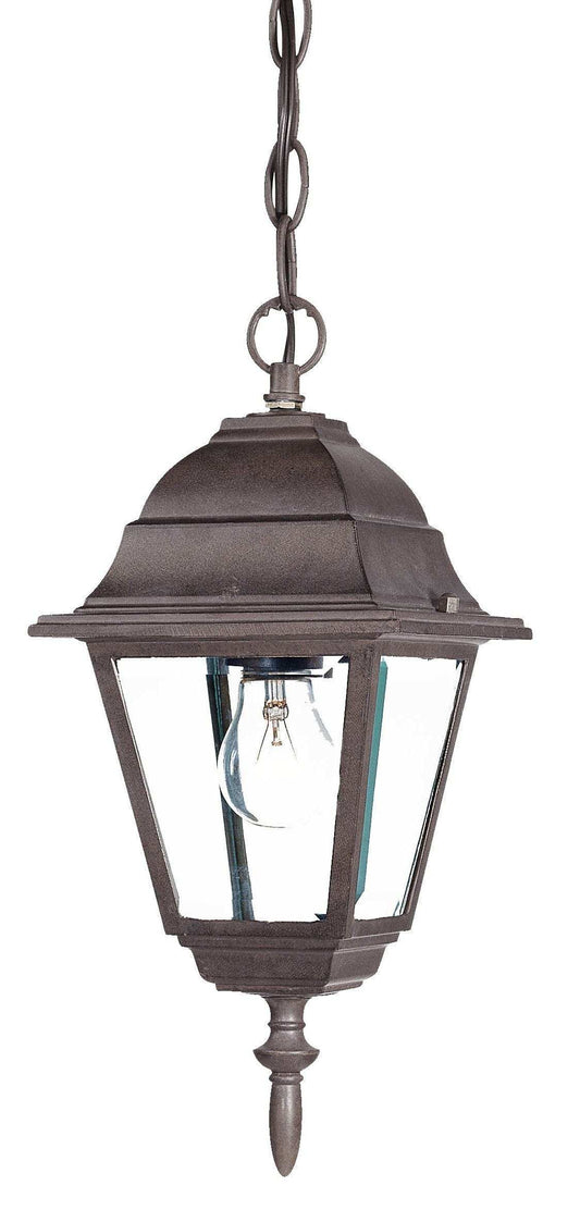 Antique Brown Beveled Glass Outdoor Hanging Light - Homeroots - Flyclothing LLC