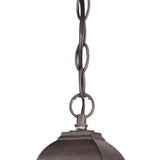 Antique Brown Beveled Glass Outdoor Hanging Light - Homeroots - Flyclothing LLC