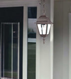 Antique Brown Beveled Glass Outdoor Hanging Light - Homeroots - Flyclothing LLC