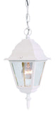 Distressed White Beveled Glass Outdoor Hanging Light - Homeroots - Flyclothing LLC