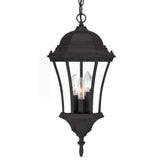 Three Light Matte Black Carousel Lantern Hanging Light - Homeroots - Flyclothing LLC