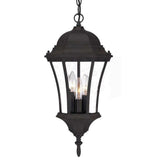 Three Light Matte Black Carousel Lantern Hanging Light - Homeroots - Flyclothing LLC