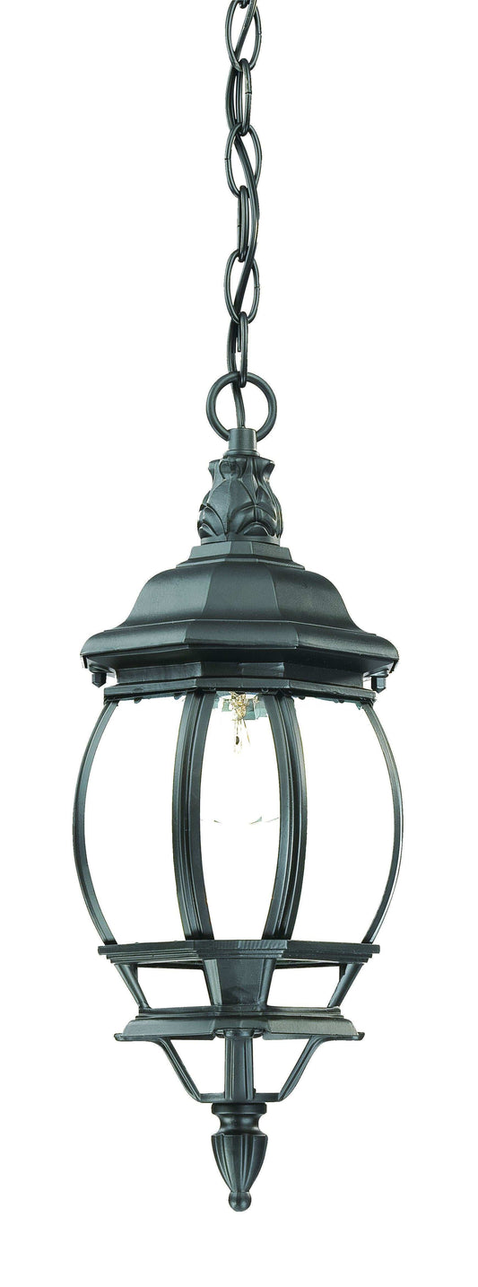 Matte Black Glass Globe Hanging Light - Homeroots - Flyclothing LLC