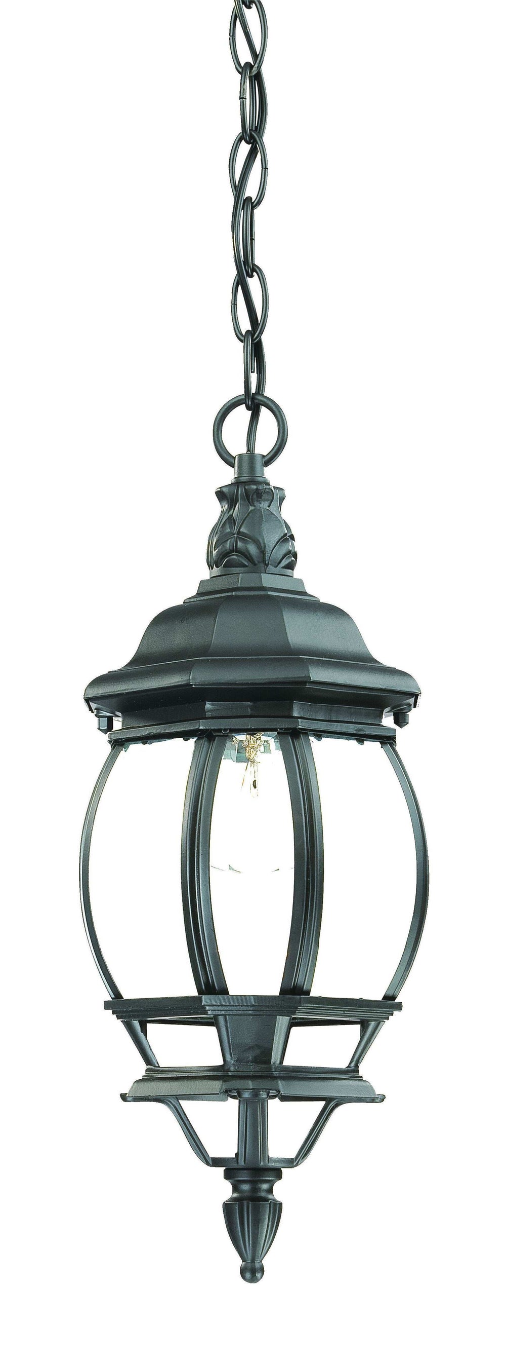 Matte Black Glass Globe Hanging Light - Homeroots - Flyclothing LLC