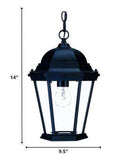 Matte Black Domed Glass Lantern Hanging Light - Homeroots - Flyclothing LLC