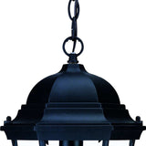 Matte Black Domed Glass Lantern Hanging Light - Homeroots - Flyclothing LLC