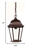 Dark Brown Domed Glass Lantern Hanging Light - Homeroots - Flyclothing LLC