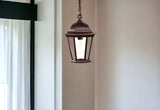 Dark Brown Domed Glass Lantern Hanging Light - Homeroots - Flyclothing LLC