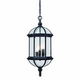 Three Light Matte Black Eastern Lantern Hanging Light - Homeroots - Flyclothing LLC