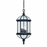 Three Light Matte Black Eastern Lantern Hanging Light - Homeroots - Flyclothing LLC