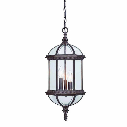 Three Light Dark Brown Eastern Lantern Hanging Light - Homeroots - Flyclothing LLC