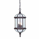 Three Light Dark Brown Eastern Lantern Hanging Light - Homeroots - Flyclothing LLC