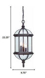 Three Light Dark Brown Eastern Lantern Hanging Light - Homeroots - Flyclothing LLC