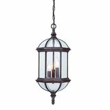 Three Light Dark Brown Eastern Lantern Hanging Light - Homeroots - Flyclothing LLC