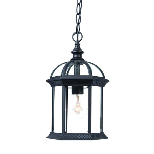 Matte Black Cage Hanging Light - Homeroots - Flyclothing LLC