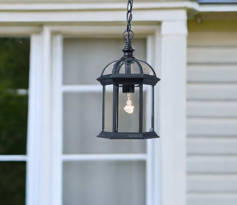 Matte Black Cage Hanging Light - Homeroots - Flyclothing LLC