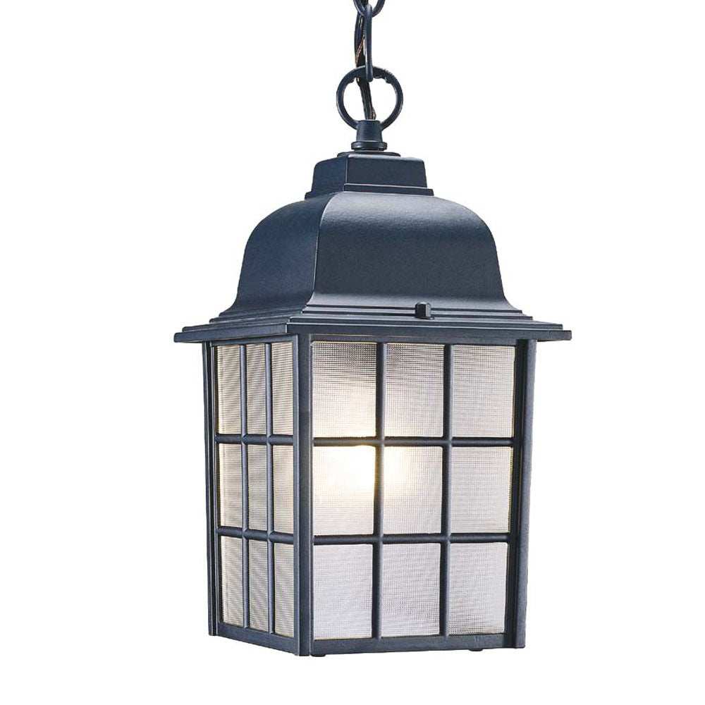 Matte Black Window Pane Lantern Hanging Light - Homeroots - Flyclothing LLC