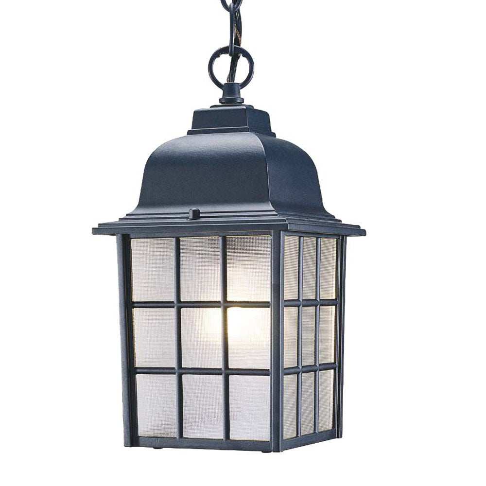 Matte Black Window Pane Lantern Hanging Light - Homeroots - Flyclothing LLC