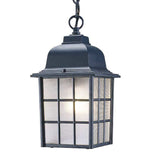 Matte Black Window Pane Lantern Hanging Light - Homeroots - Flyclothing LLC