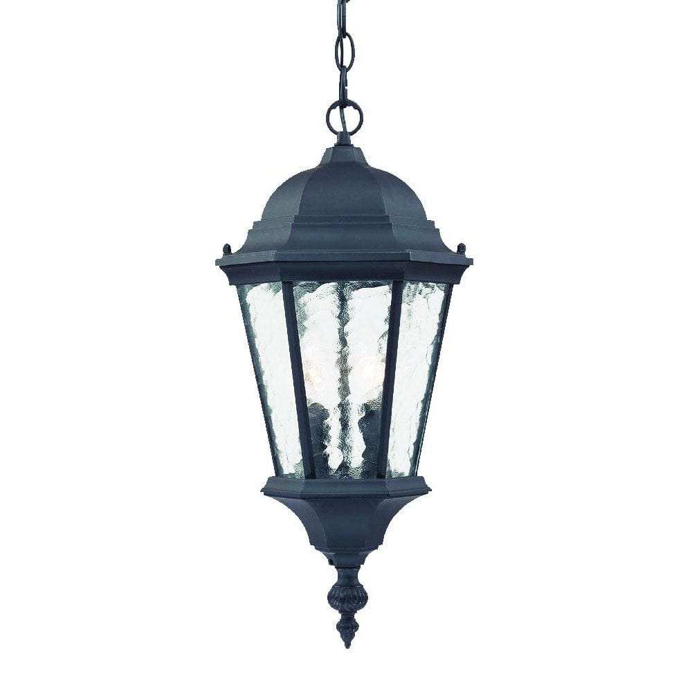 Two Light Matte Black Carousel Lantern Hanging Light - Homeroots - Flyclothing LLC