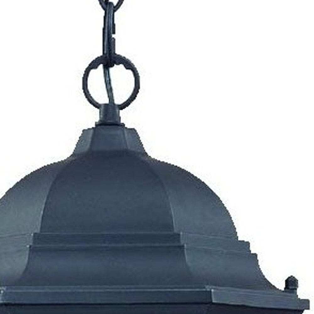 Two Light Matte Black Carousel Lantern Hanging Light - Homeroots - Flyclothing LLC