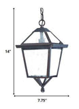 Antique Bronze Glass Hanging Lantern Light - Homeroots - Flyclothing LLC