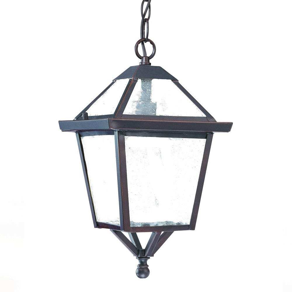 Antique Bronze Glass Hanging Lantern Light - Homeroots - Flyclothing LLC