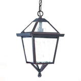 Antique Bronze Glass Hanging Lantern Light - Homeroots - Flyclothing LLC
