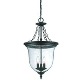 Belle 3-Light Matte black Hanging light - Homeroots - Flyclothing LLC