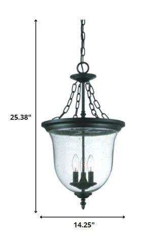 Belle 3-Light Matte black Hanging light - Homeroots - Flyclothing LLC