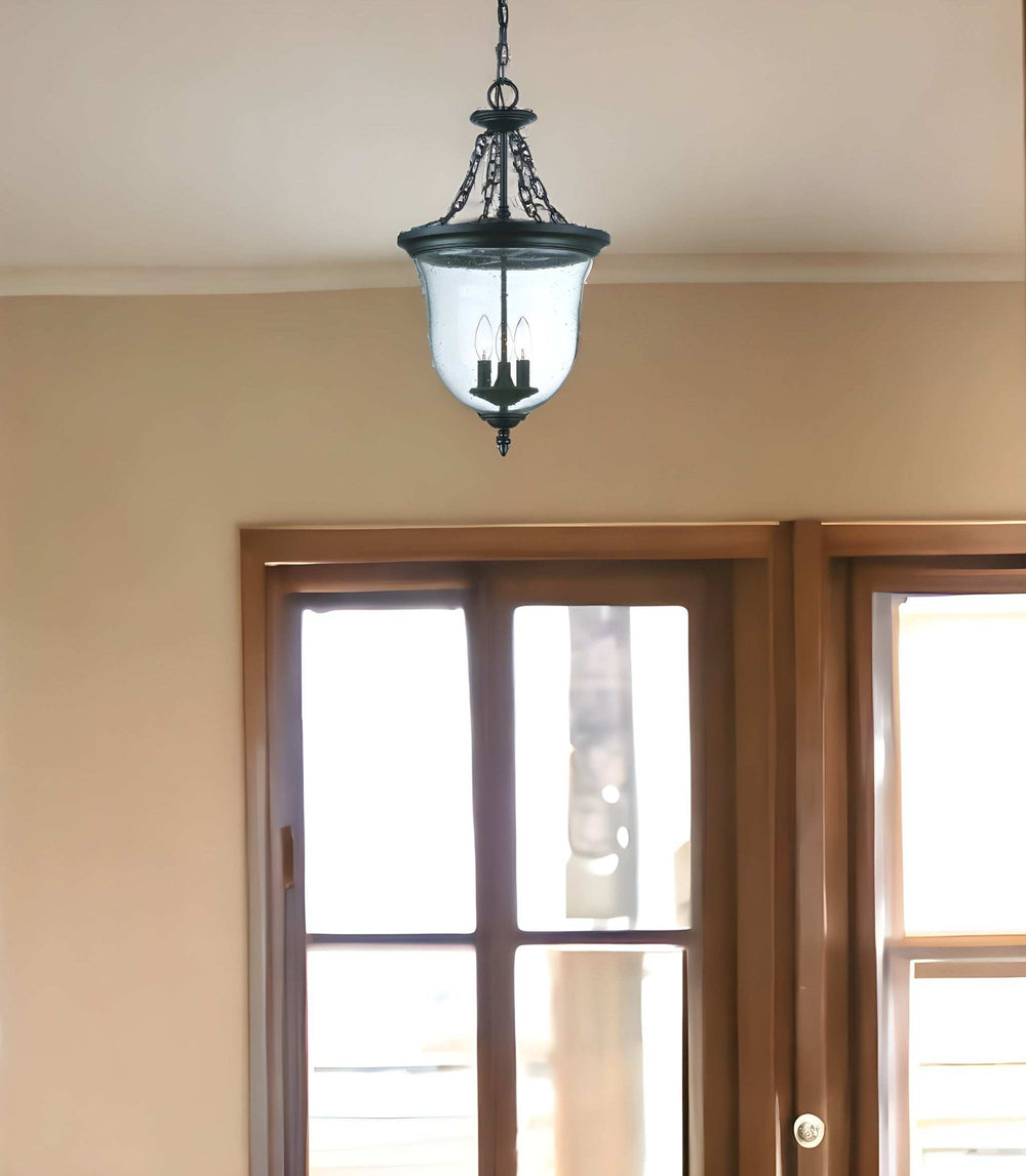 Belle 3-Light Matte black Hanging light - Homeroots - Flyclothing LLC