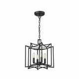 Rhian 4-Light Matte Black Pendant - Homeroots - Flyclothing LLC