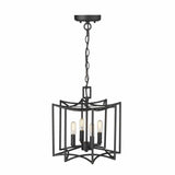 Rhian 4-Light Matte Black Pendant - Homeroots - Flyclothing LLC