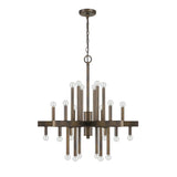 Brown Candle Style Multi Light Metal Dimmable Chandelier - Homeroots - Flyclothing LLC