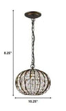 Olivia 1-Light Oil-Rubbed Bronze Crystal Globe Pendant - Homeroots - Flyclothing LLC