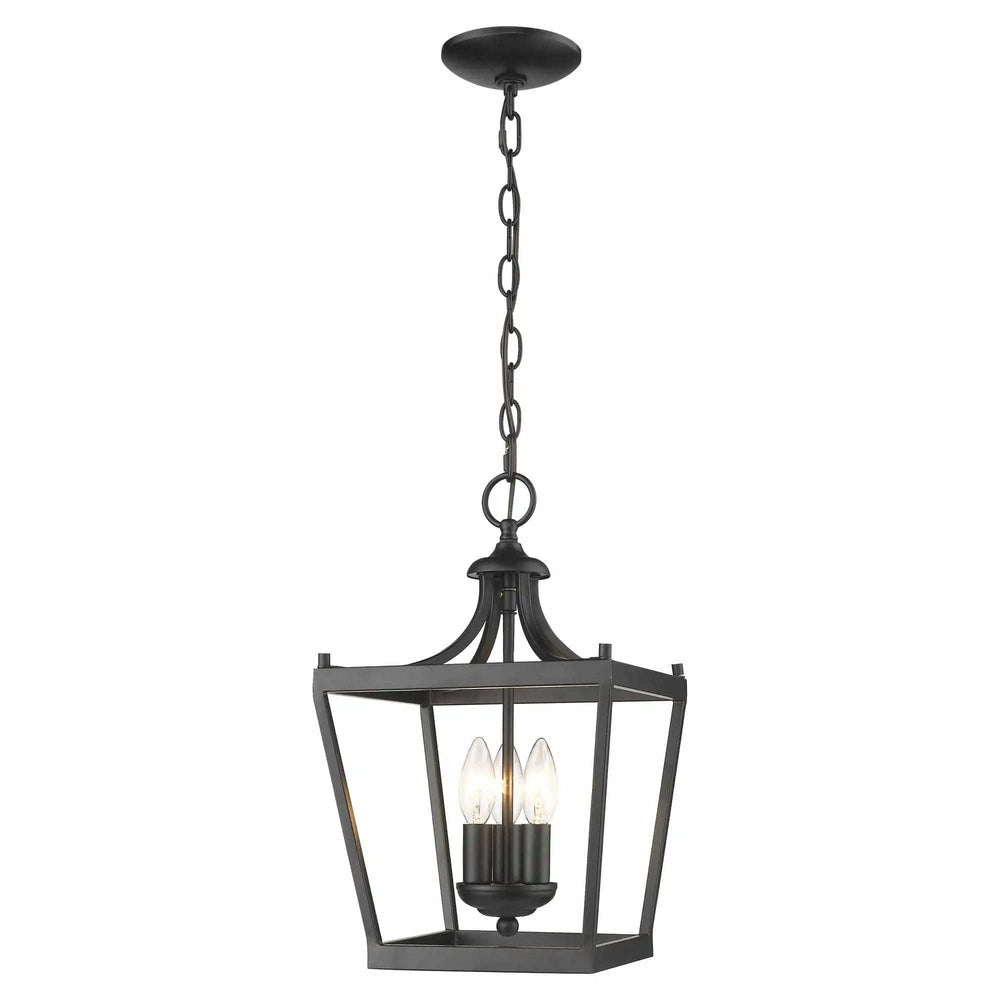 Vintage Black Metal Tapered Hanging Light - Homeroots - Flyclothing LLC