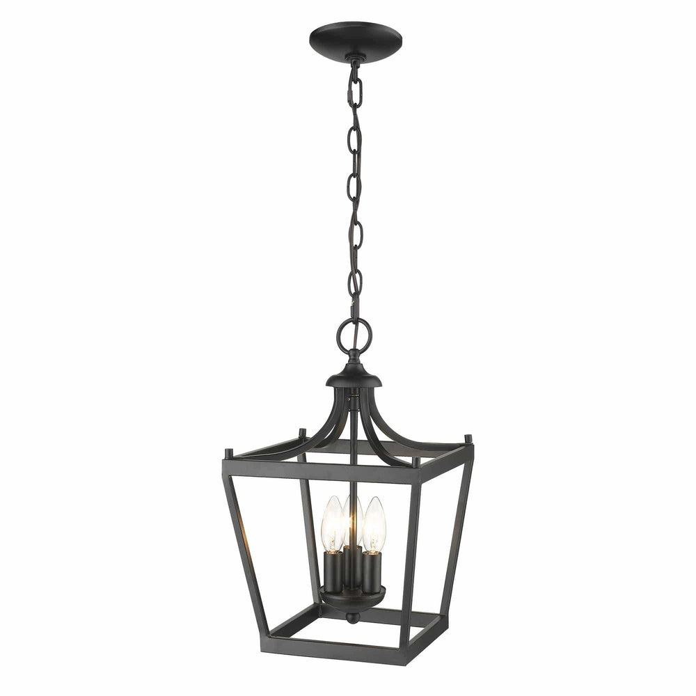 Vintage Black Metal Tapered Hanging Light - Homeroots - Flyclothing LLC