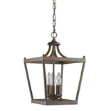 Vintage Brown Metal Tapered Hanging Light - Homeroots - Flyclothing LLC