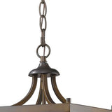 Vintage Brown Metal Tapered Hanging Light - Homeroots - Flyclothing LLC