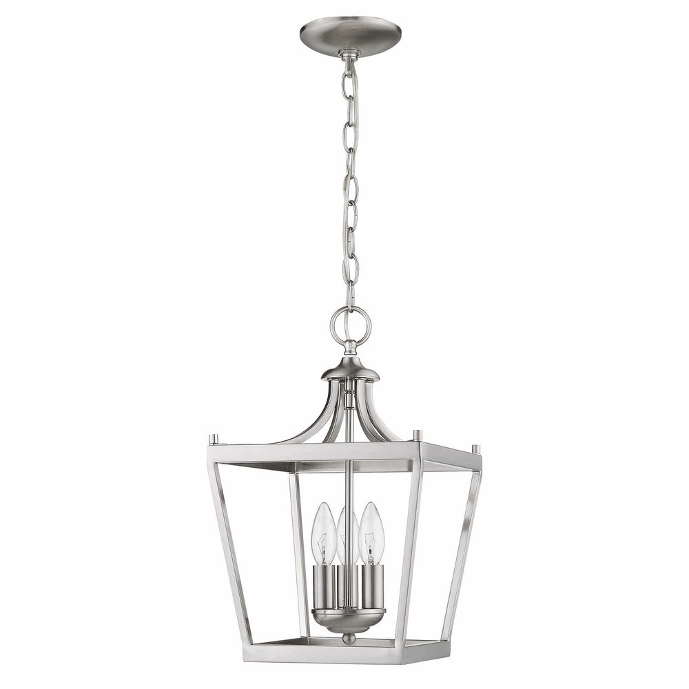 Vintage Silver Metal Tapered Hanging Light - Homeroots - Flyclothing LLC