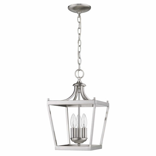 Vintage Silver Metal Tapered Hanging Light - Homeroots - Flyclothing LLC