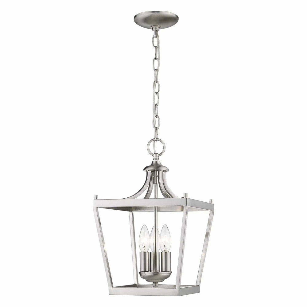 Vintage Silver Metal Tapered Hanging Light - Homeroots - Flyclothing LLC