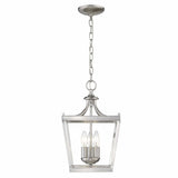 Vintage Silver Metal Tapered Hanging Light - Homeroots - Flyclothing LLC