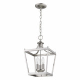 Vintage Silver Metal Tapered Hanging Light - Homeroots - Flyclothing LLC