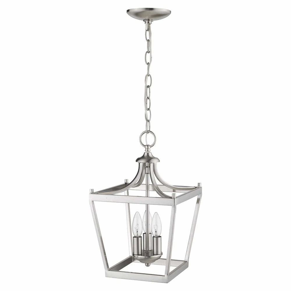 Vintage Silver Metal Tapered Hanging Light - Homeroots - Flyclothing LLC