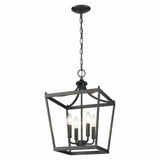 Kennedy 4-Light Matte Black Pendant - Homeroots - Flyclothing LLC