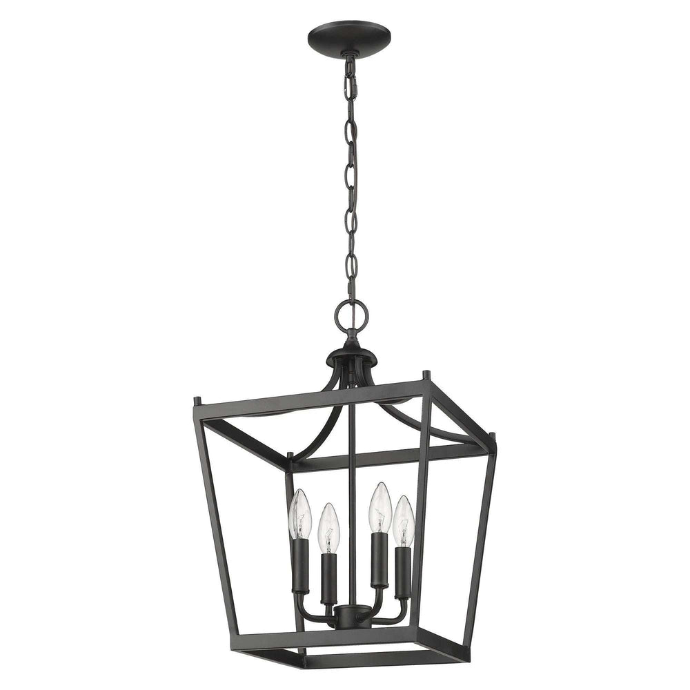 Kennedy 4-Light Matte Black Pendant - Homeroots - Flyclothing LLC