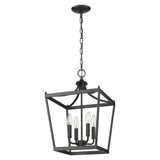 Kennedy 4-Light Matte Black Pendant - Homeroots - Flyclothing LLC