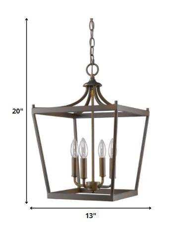 Kennedy 4-Light Oil-Rubbed Bronze Pendant - Homeroots - Flyclothing LLC