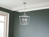 Kennedy 4-Light Satin Nickel Pendant - Homeroots - Flyclothing LLC
